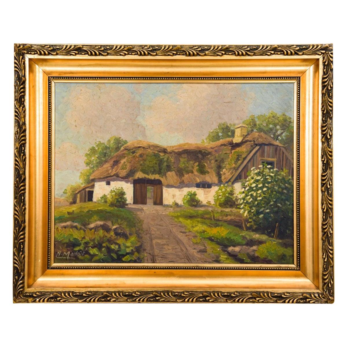 "Rural Cottage" Painting