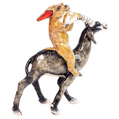 The Sable and Rabbit rider sculpture, Hand  made in South Africa