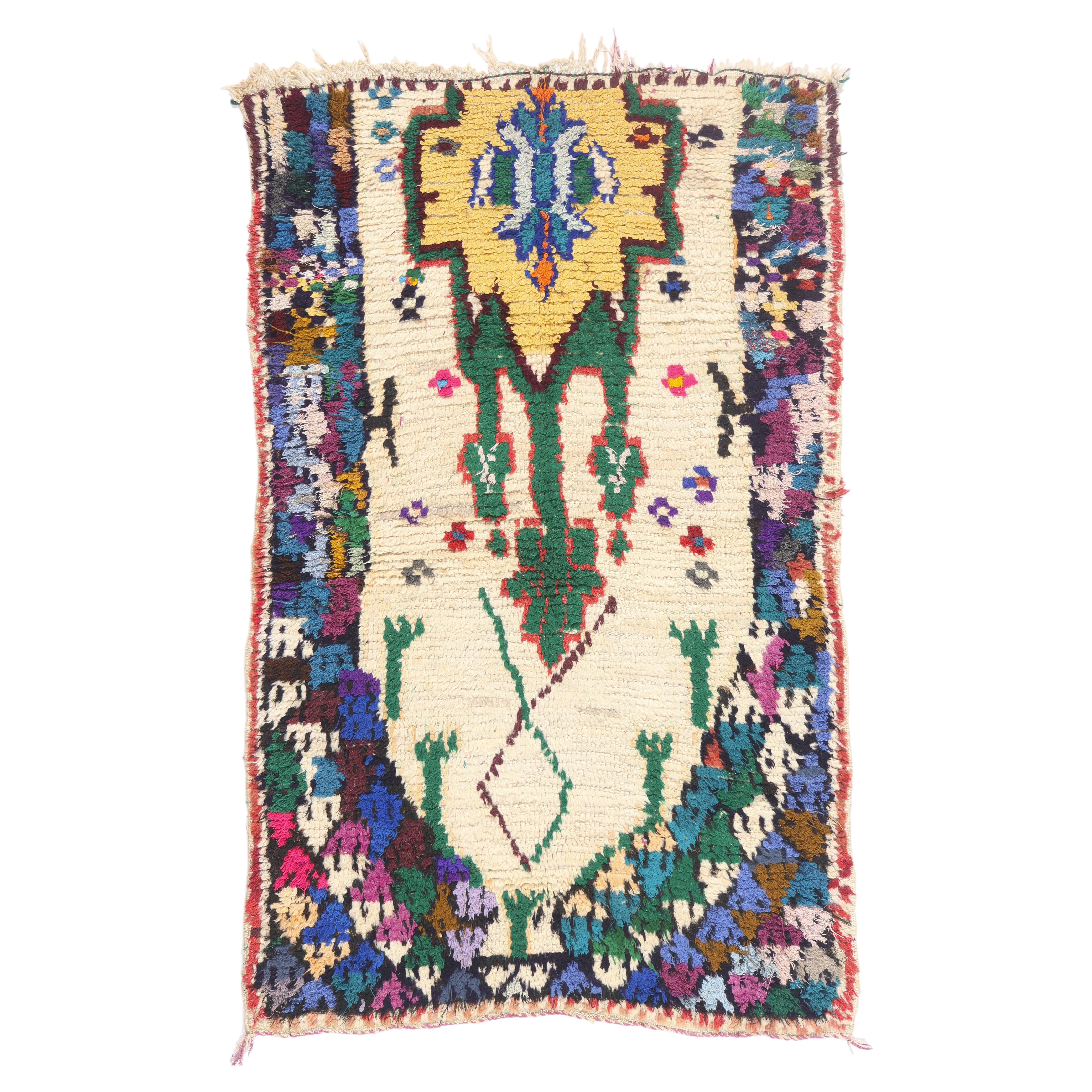The Sacred Emblem: A Vintage Moroccan Azilal Masterpiece of Tribal Blessings