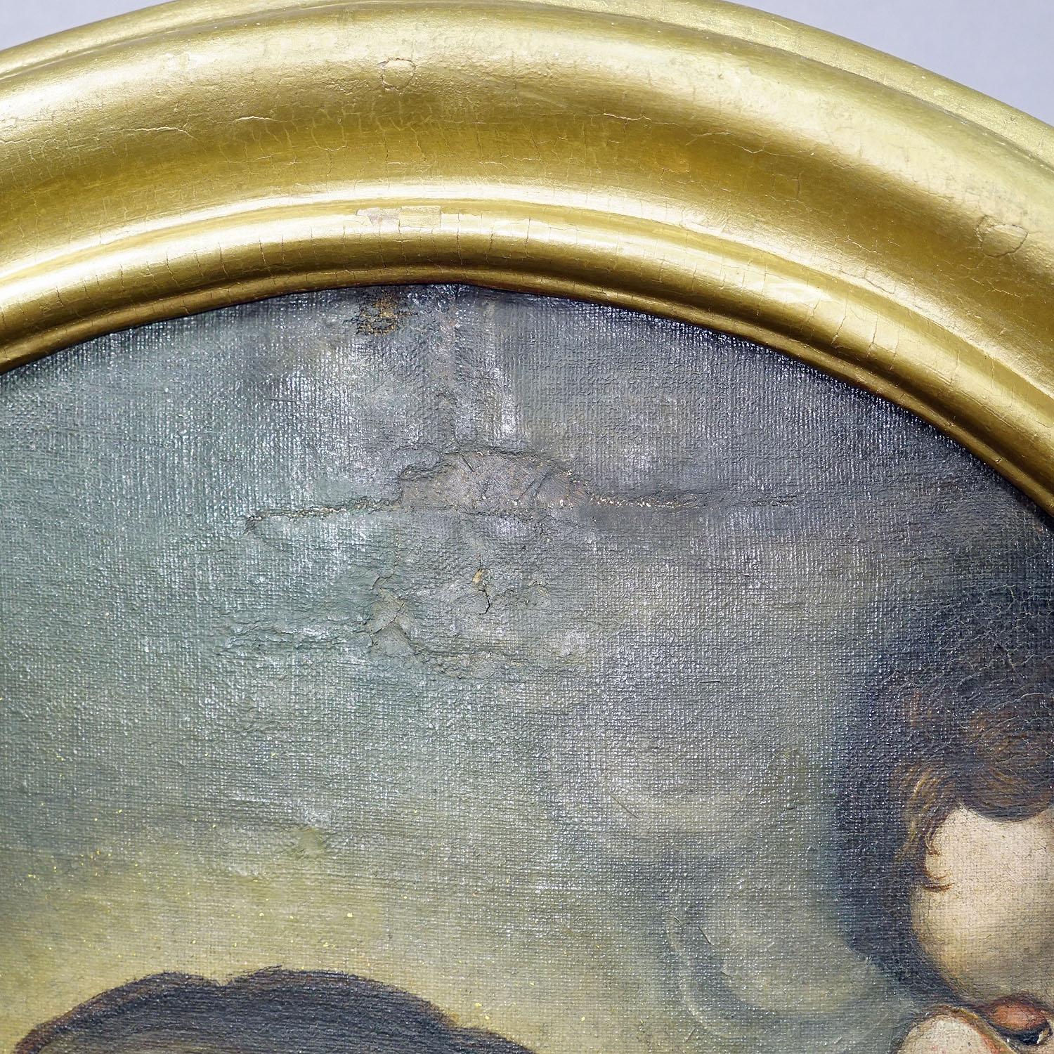 Le Sacré-Cœur de Jésus, peinture à l'huile sur toile 18e siècle en vente 2