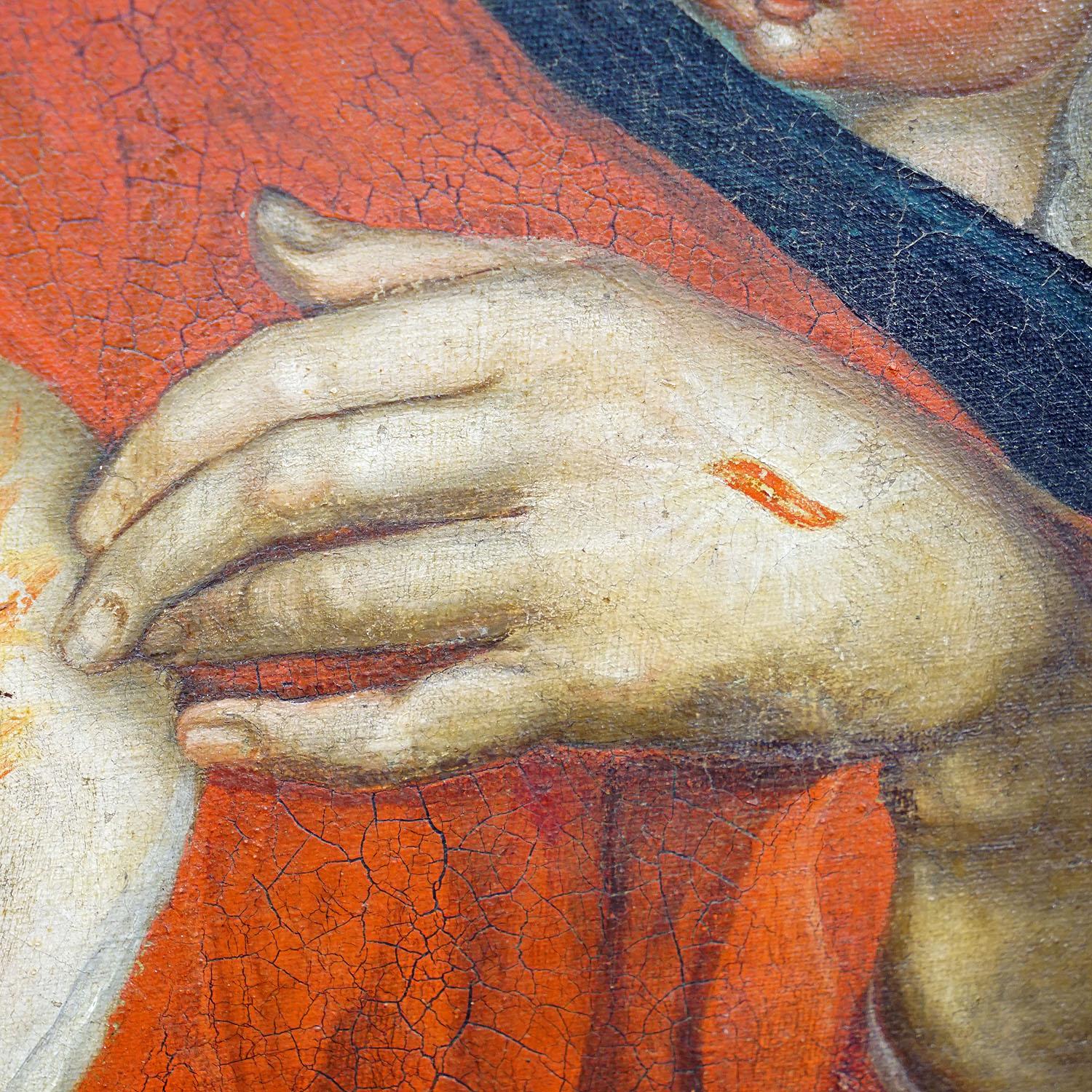 Das Heilige Herz Jesu, Ölgemälde auf Leinwand 18. Jahrhundert im Angebot 3