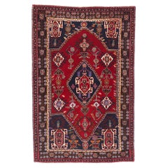 The Sacred Scarabs: A Vintage Persian Qashqai Masterpiece of Tribal Mystique