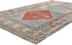 The Sacred Union: A Vintage Turkish Oushak Masterpiece of Prosperity & Harmony