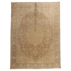 Tappeto persiano Tabriz anni 
60 in tonalità terra con stile tradizionale