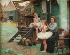 Gemälde „The Saint-Cloud Fair“ von Fernand Blayn, Frankreich, 1892