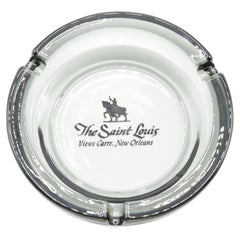 Used The Saint Louis Hotel of New Orleans Glass Ashtray