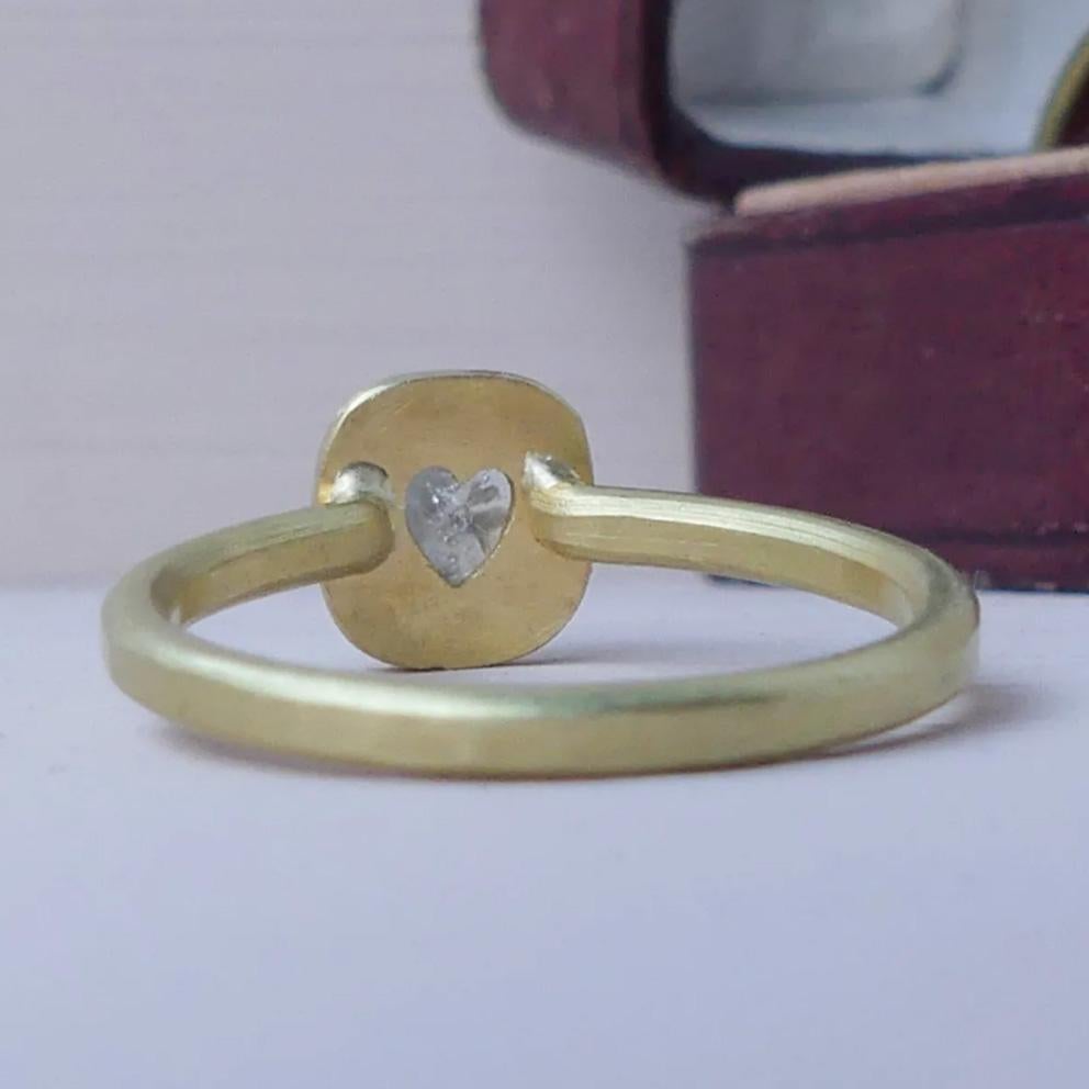 Artisan The Salome Ethical Engagement Ring Rose-Cut Diamond and 18ct Fairmined Gold For Sale