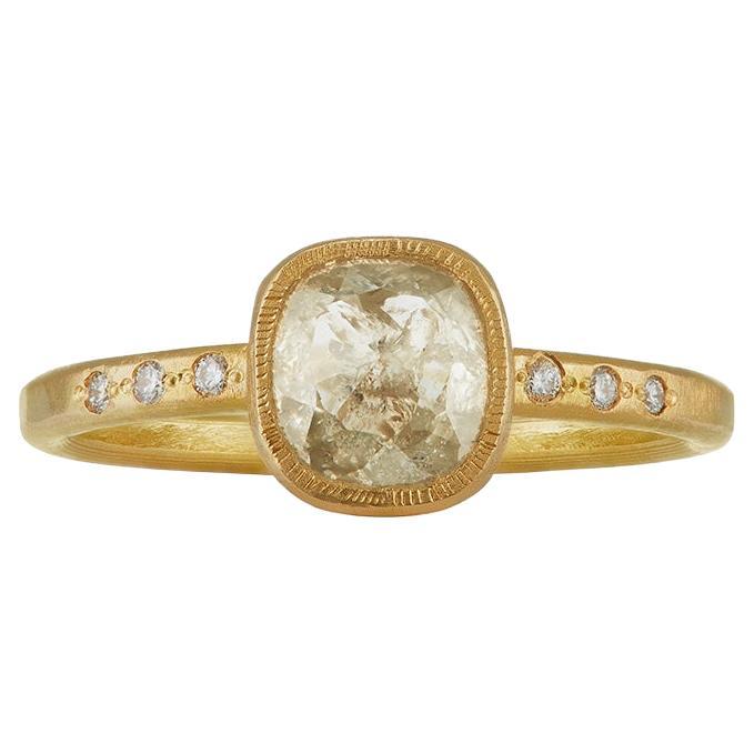 The Salome Ethical Engagement Ring Rose-Cut Diamond and 18ct Fairmined Gold For Sale