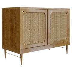 Sanders Sideboard by Lind + Almond in Natural Oak and Rattan (Small)