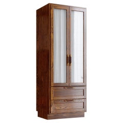 The Sanders Wardrobe by Lind + Almond in Cognac, Brass and Leather (Small)
