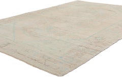 Vieux tapis turc Oushak avec un style de chalet gustavien et suédois