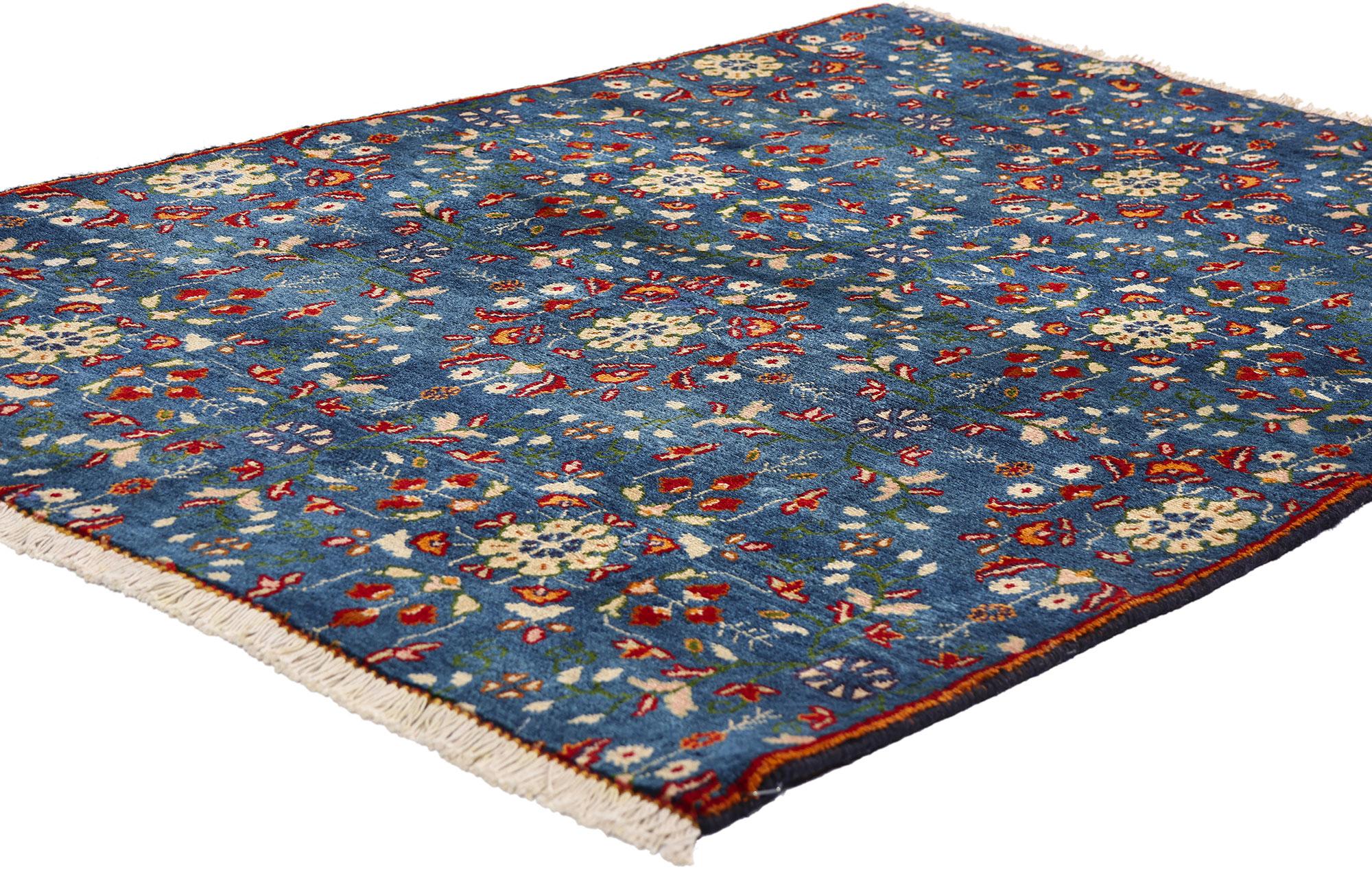 61411 Alfombra Persa Vintage Khorassan, 03'02 x 04'11. Adéntrate en un mundo donde el refinamiento se entreteje en cada hilo precioso: esta alfombra persa vintage de Khorassan anudada a mano ofrece el tipo de belleza cultivada que sólo los grandes