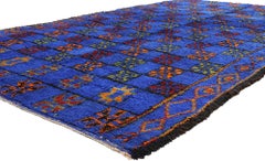 La Cosecha del Zafiro: Obra Maestra Marroquí Vintage Beni M'Guild del Favor Divino