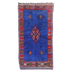 The Sapphire Heirloom: A Vintage Beni M'Guild Moroccan Masterpiece of Continuity