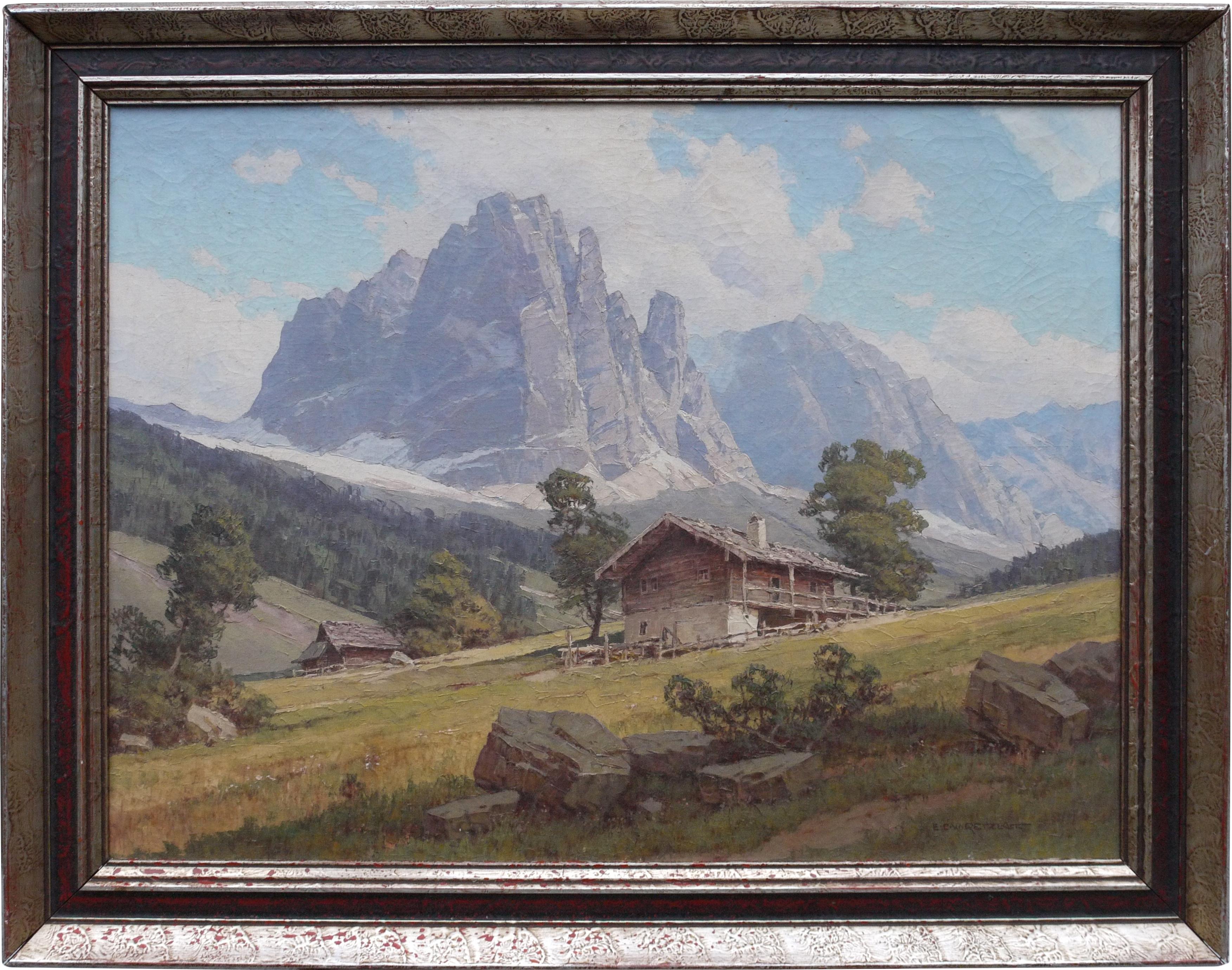 E.C.W. Retzlaff, the Sassolungo

Measures: cm 60 x cm 80 (without frame), oil on canvas, 1930s
23.6 in x 31.5 in (without frame)

Ernst Carl Walter Retzlaff (Berlin 1898 - 1976)

The Sassolungo, seen from Selva di Val Gardena, locality