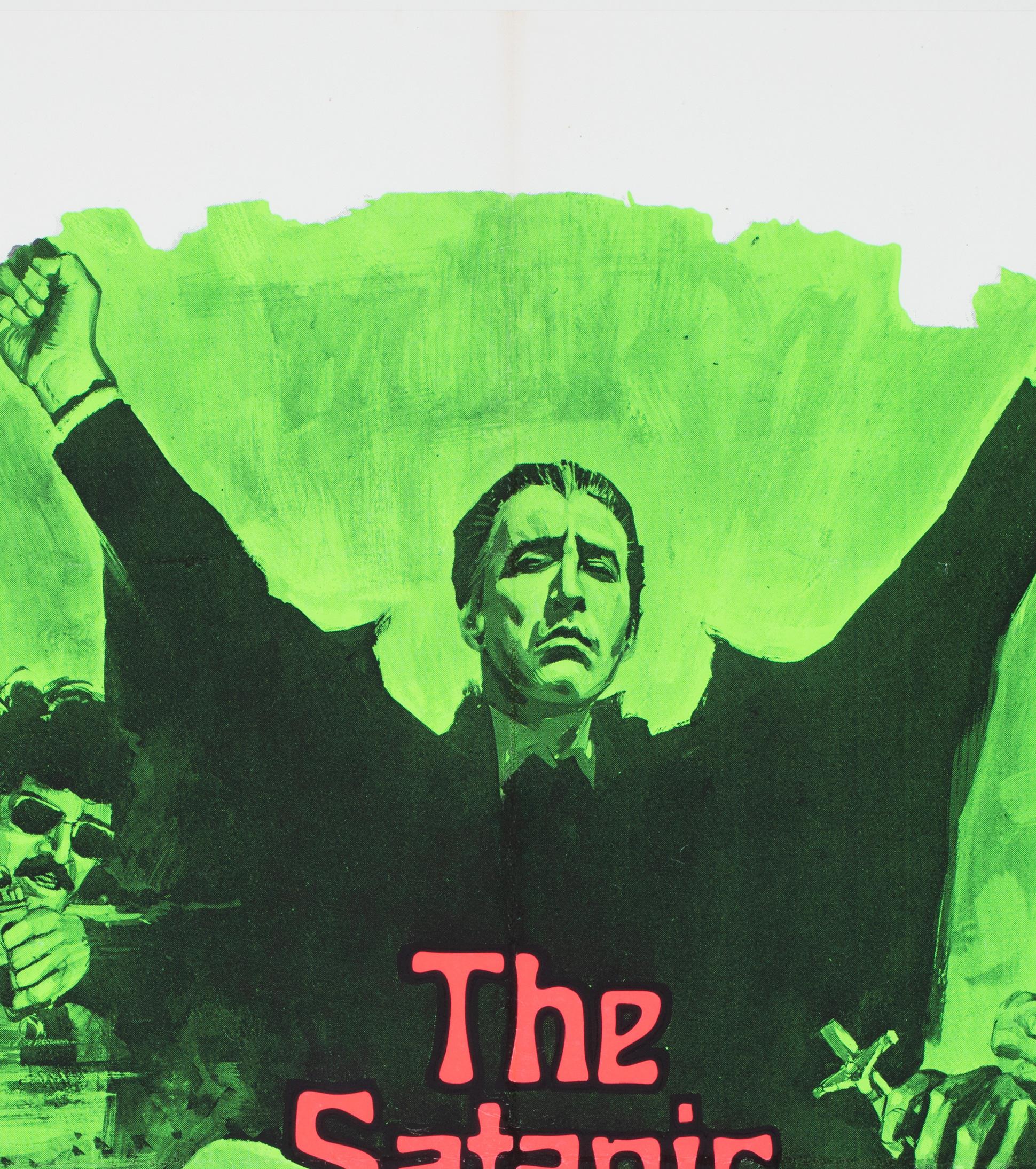 The Satanic Rites of Dracula 1973 UK Quad Film Poster In Good Condition For Sale In Bath, Somerset