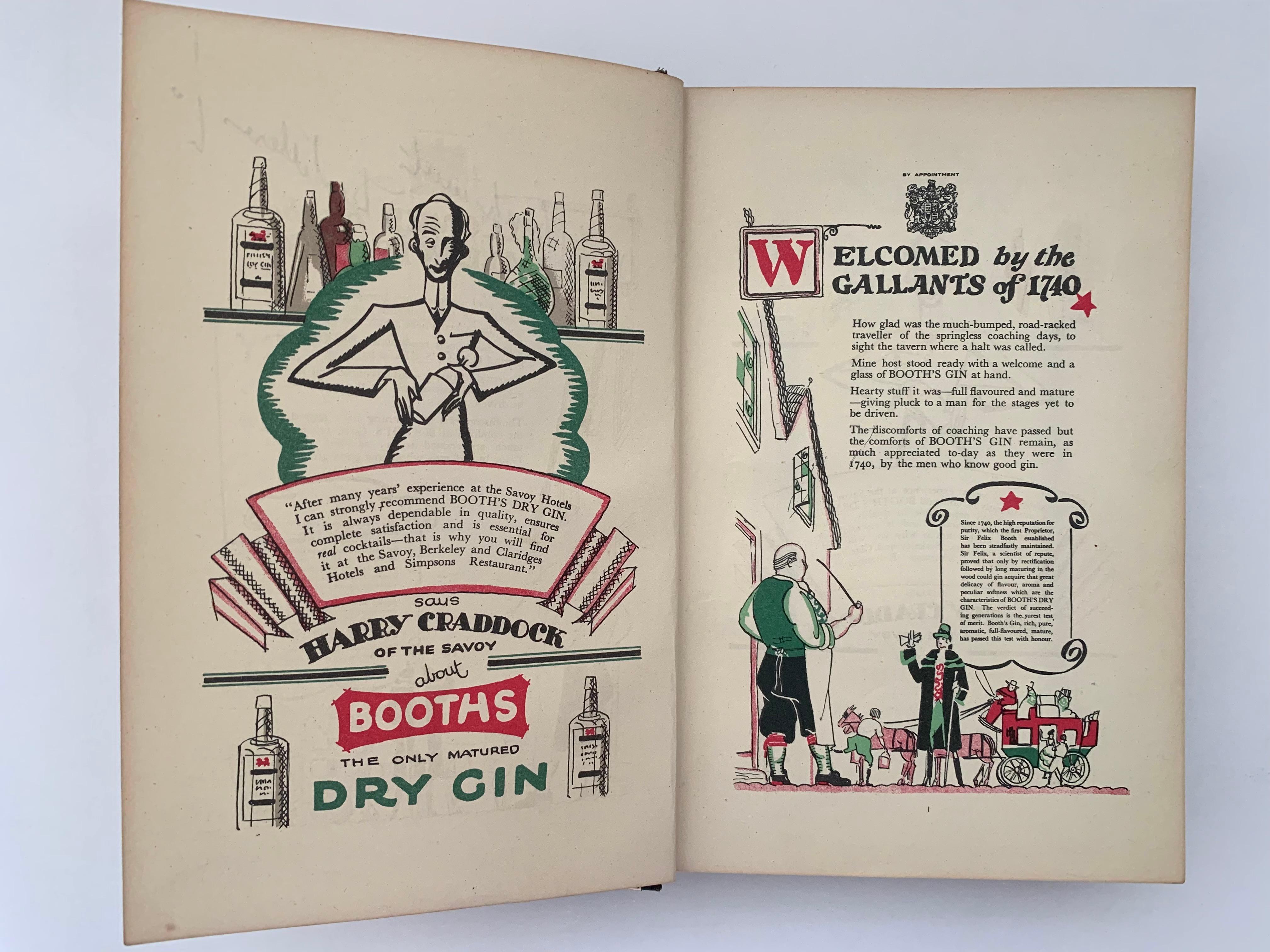 The Savoy Cocktail Book Cradock Harry London Constable  8° Illustré orig. Bon état - En vente à Munich, DE