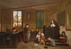 "the Schoolroom" Oil Painting by Theo Duverger
