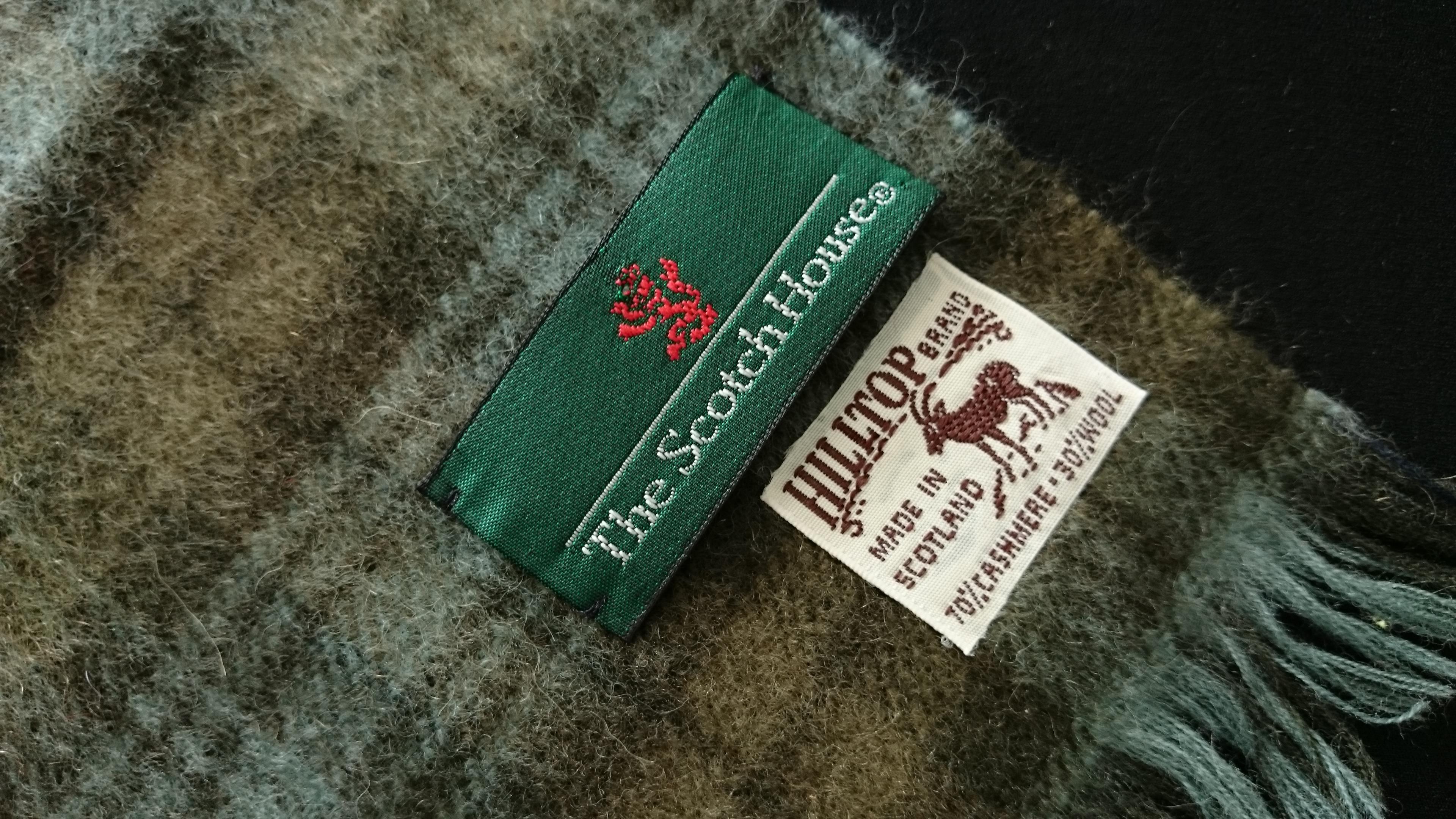 Gray The Scotch House Cashmere w/ Wool Scarf  For Sale