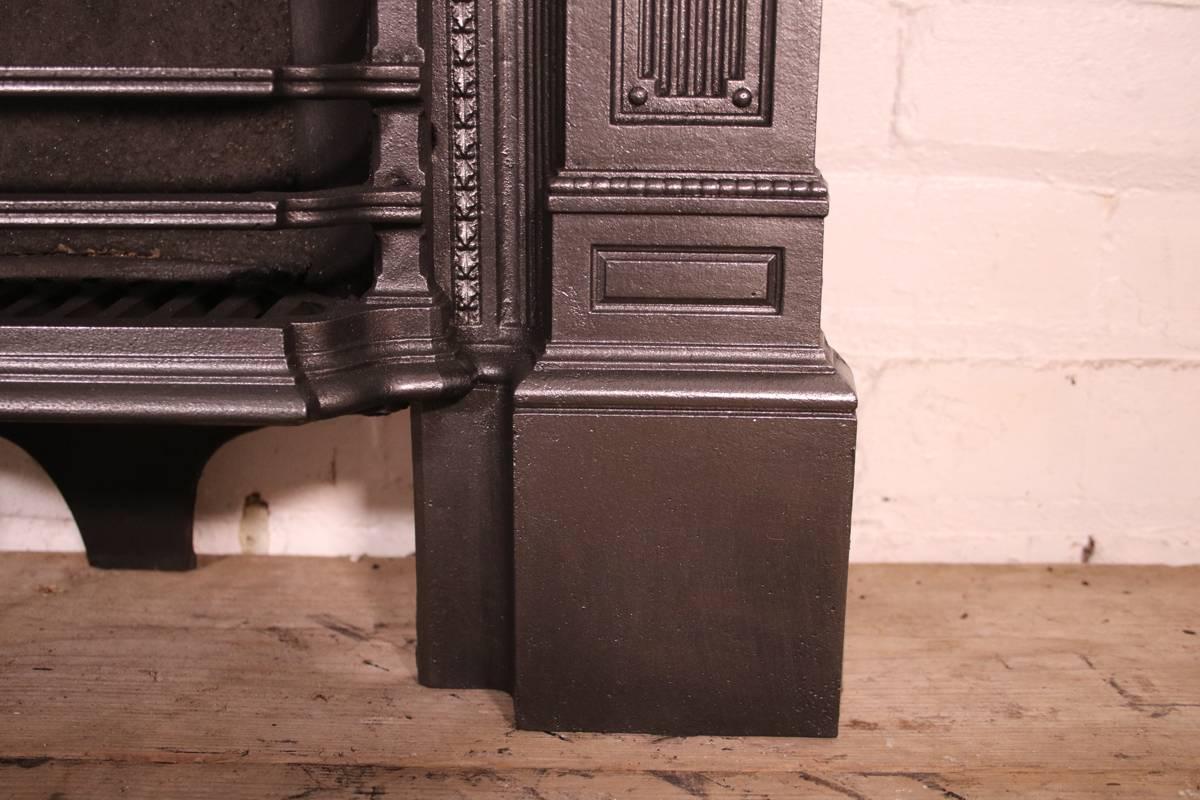 19th Century 'The Scotia' a Reclaimed Late Victorian Cast Iron Fireplace