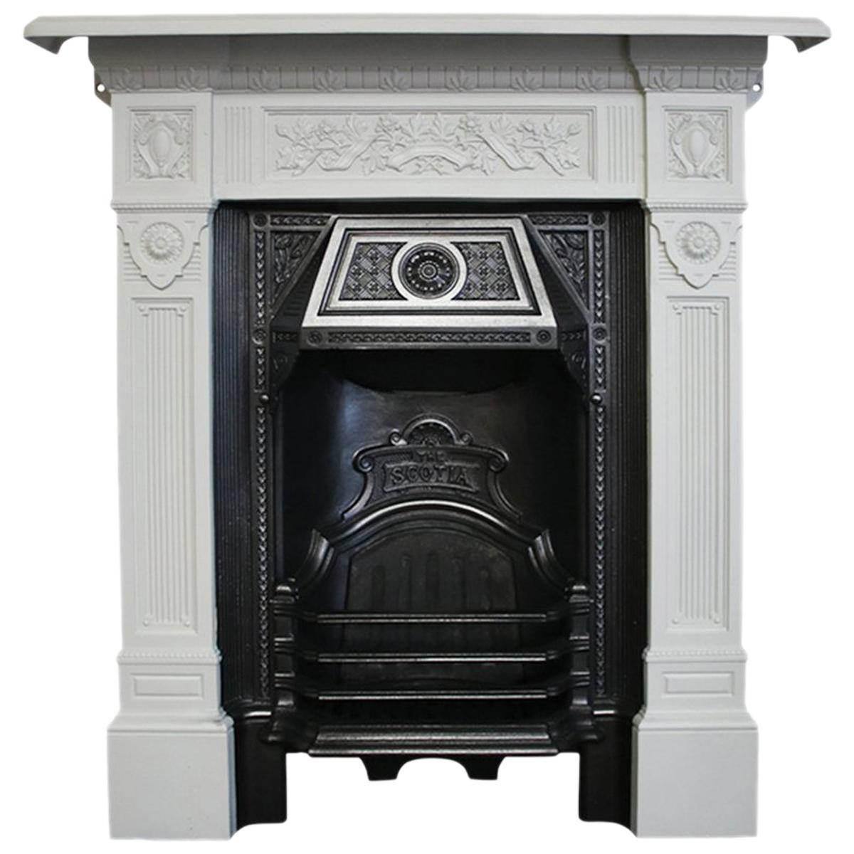 'The Scotia' a Reclaimed Late Victorian Cast Iron Fireplace
