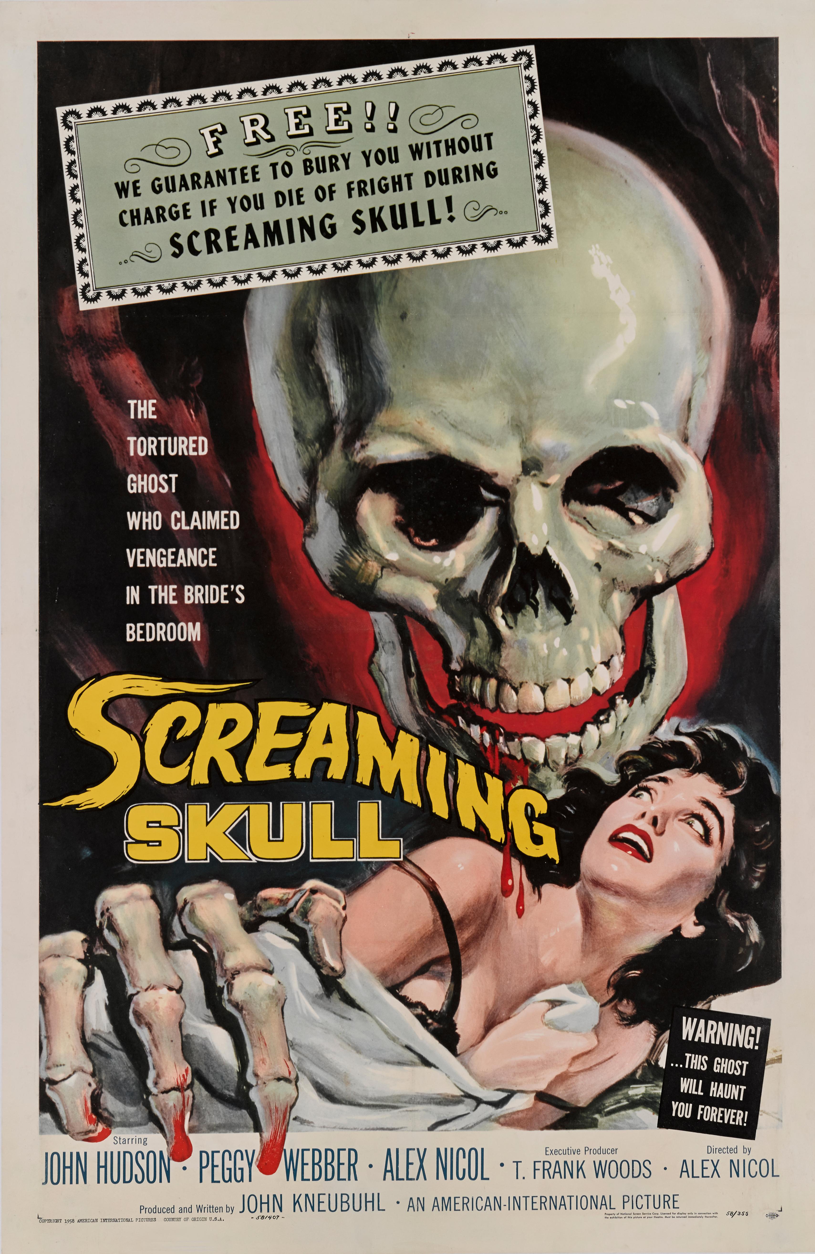 screaming skull poster