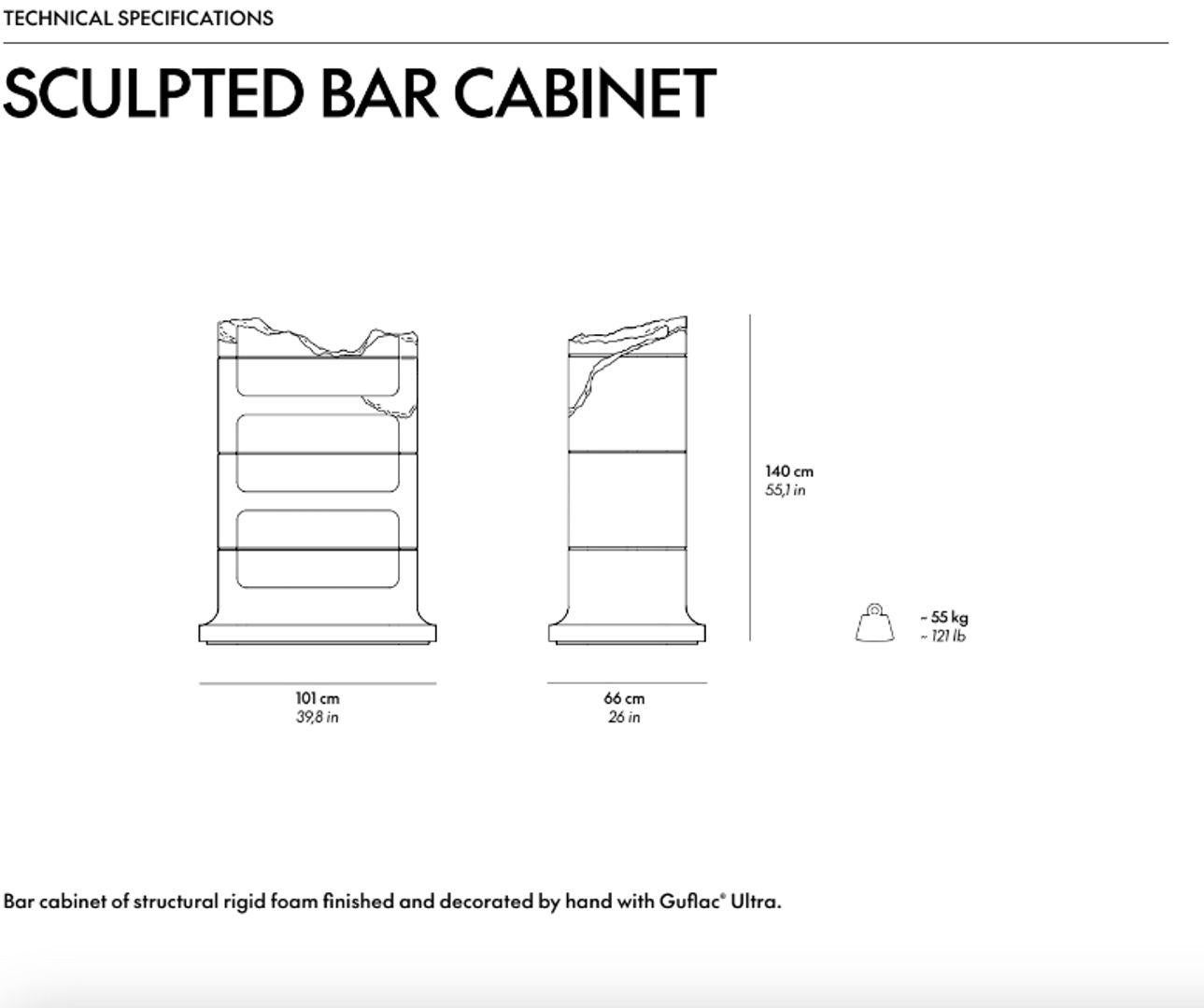 Contemporary The Sculpted Series Bar Cabinet White by Gufram, Snarkitecture For Sale