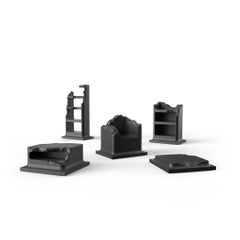 Estantería Serie Esculpida Negra de Gufram, Snarkitecture