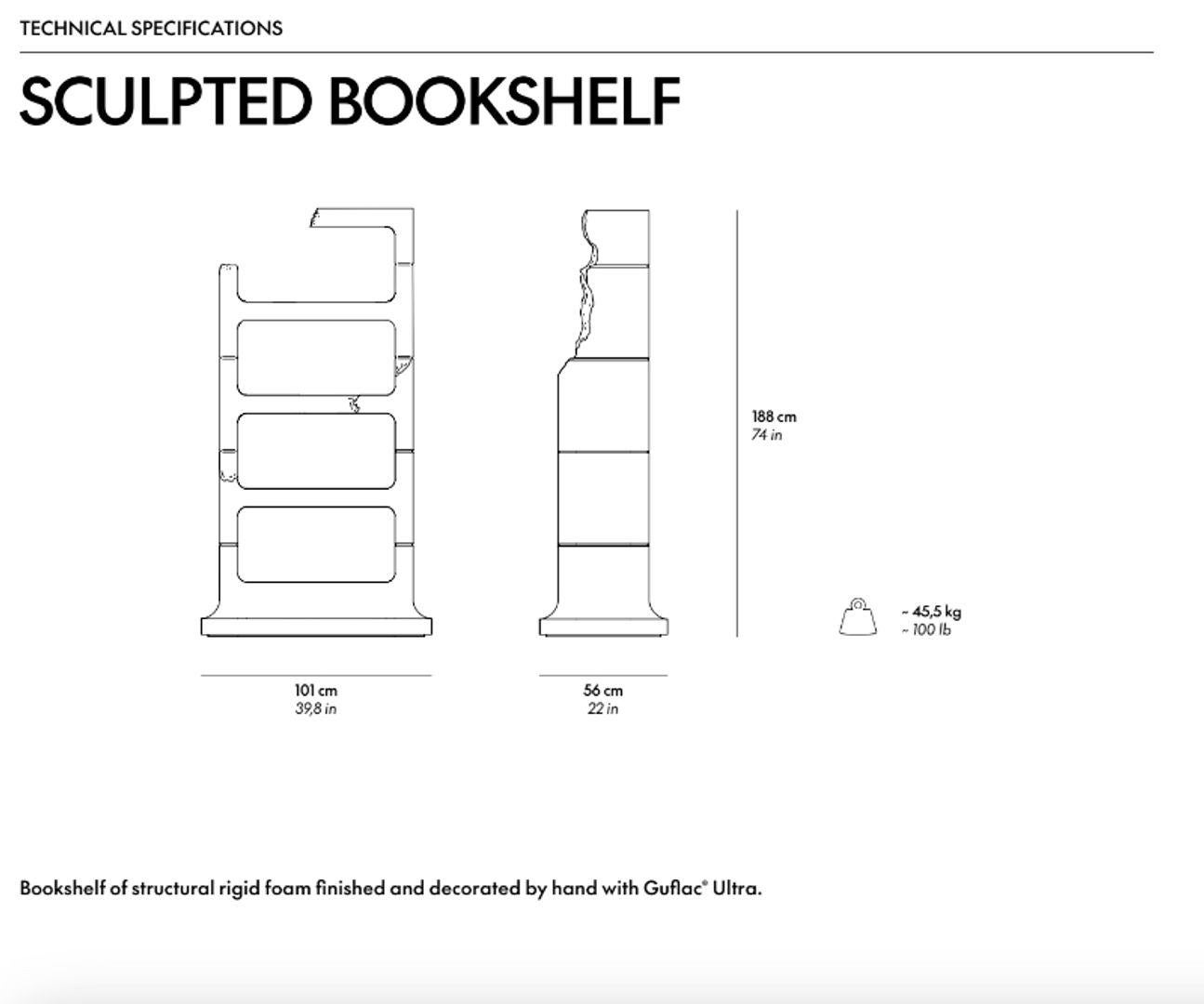The Sculpted Series Bookshelf White by Gufram, Snarkitecture In New Condition For Sale In Beverly Hills, CA