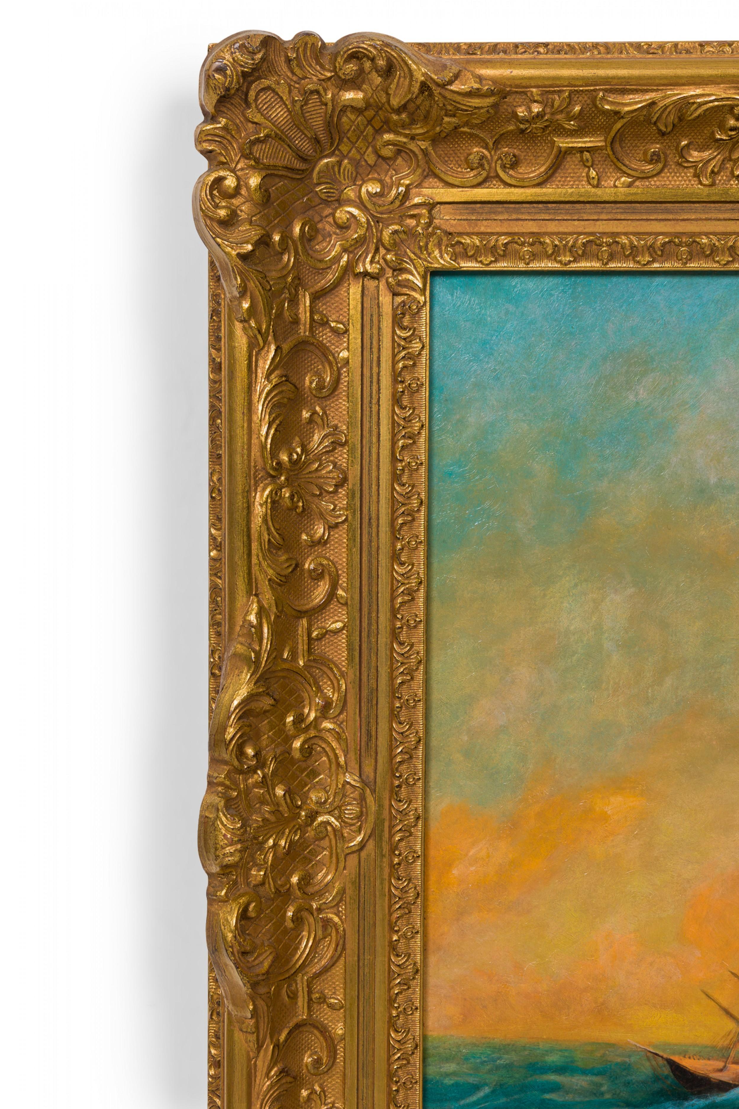 Victorien The Sea Koktebel Peinture de paysage marin en vente