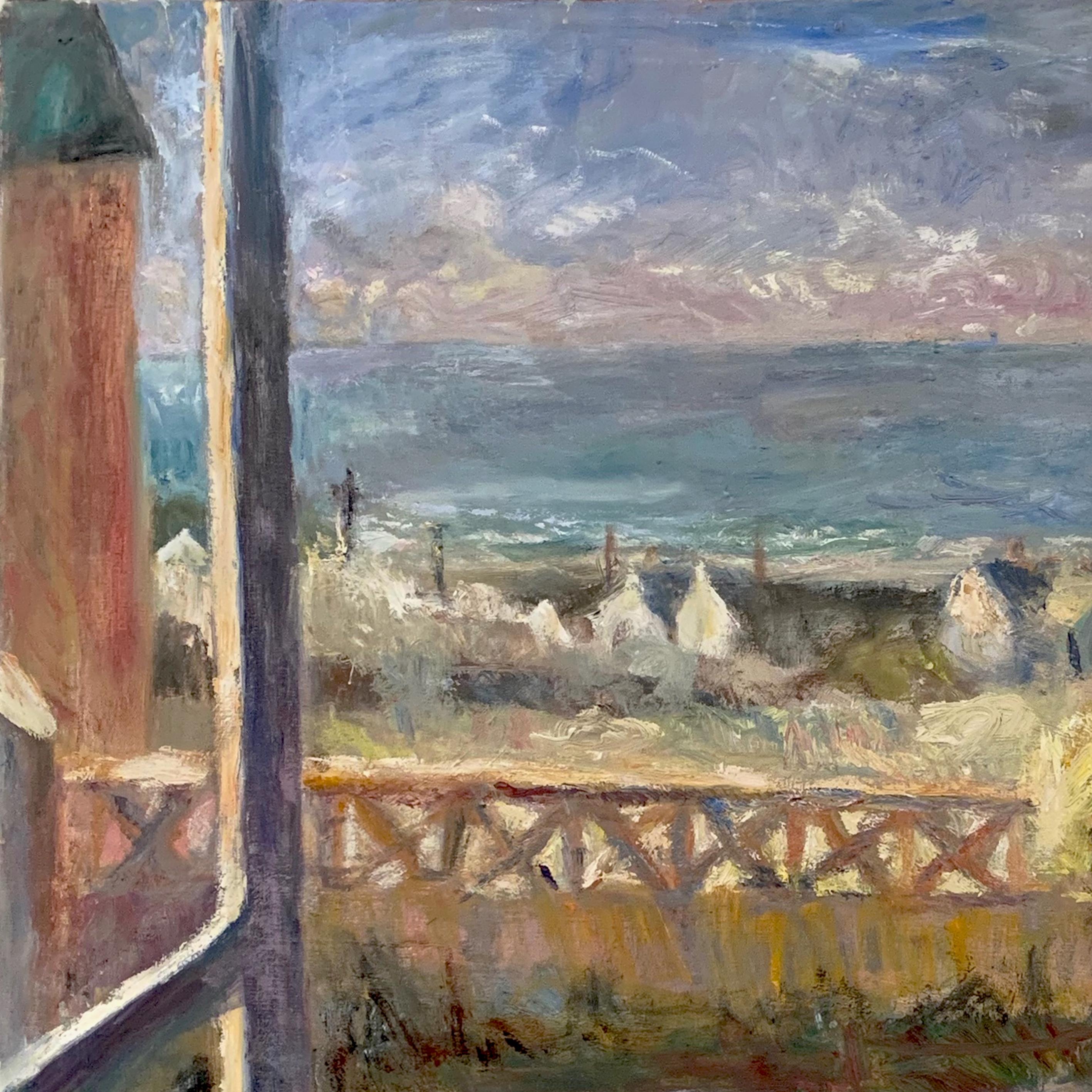 Anglais Vue sur la mer, lumière de l'après-midi d'été, Perranuthnoe, Alice Mumford en vente