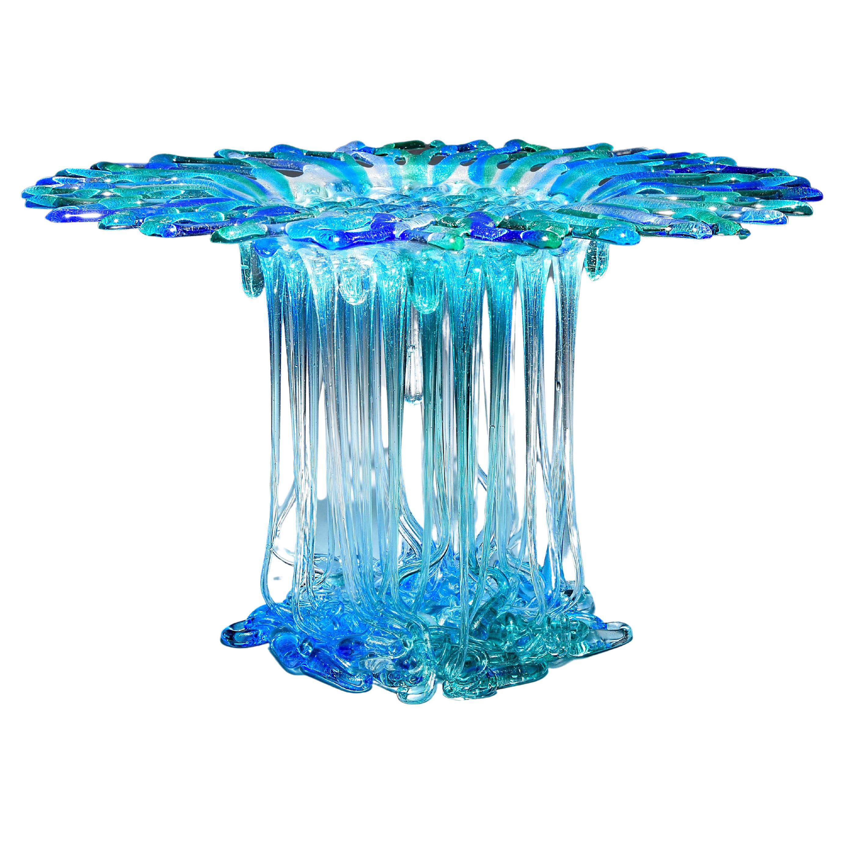 "The Sea Wave", Murano Glass centerpiece, Handmade in Italy, Unique Design, 2022 For Sale