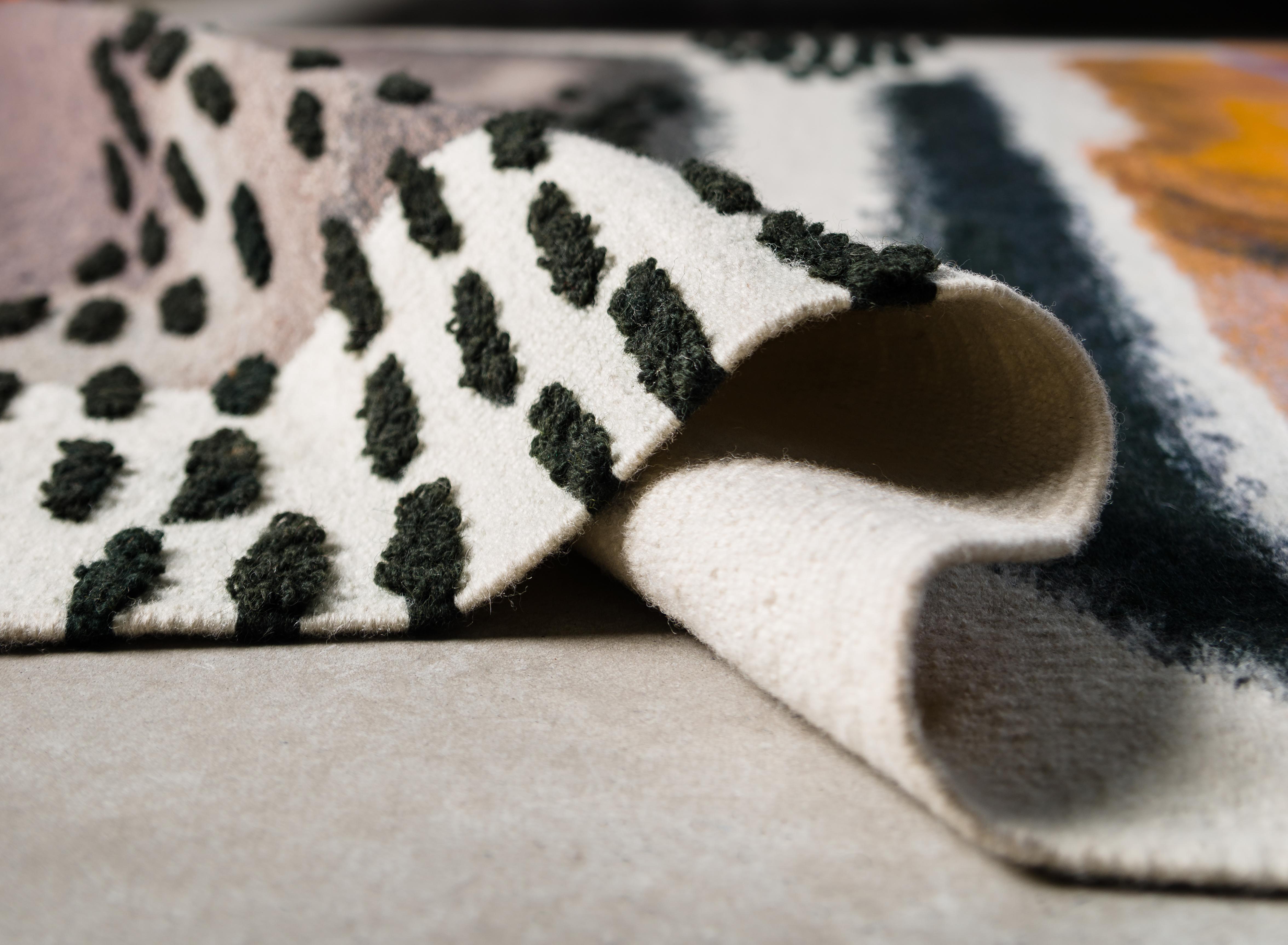 Zeitgenössischer Teppich „Season“ aus Wolle (Moderne) im Angebot