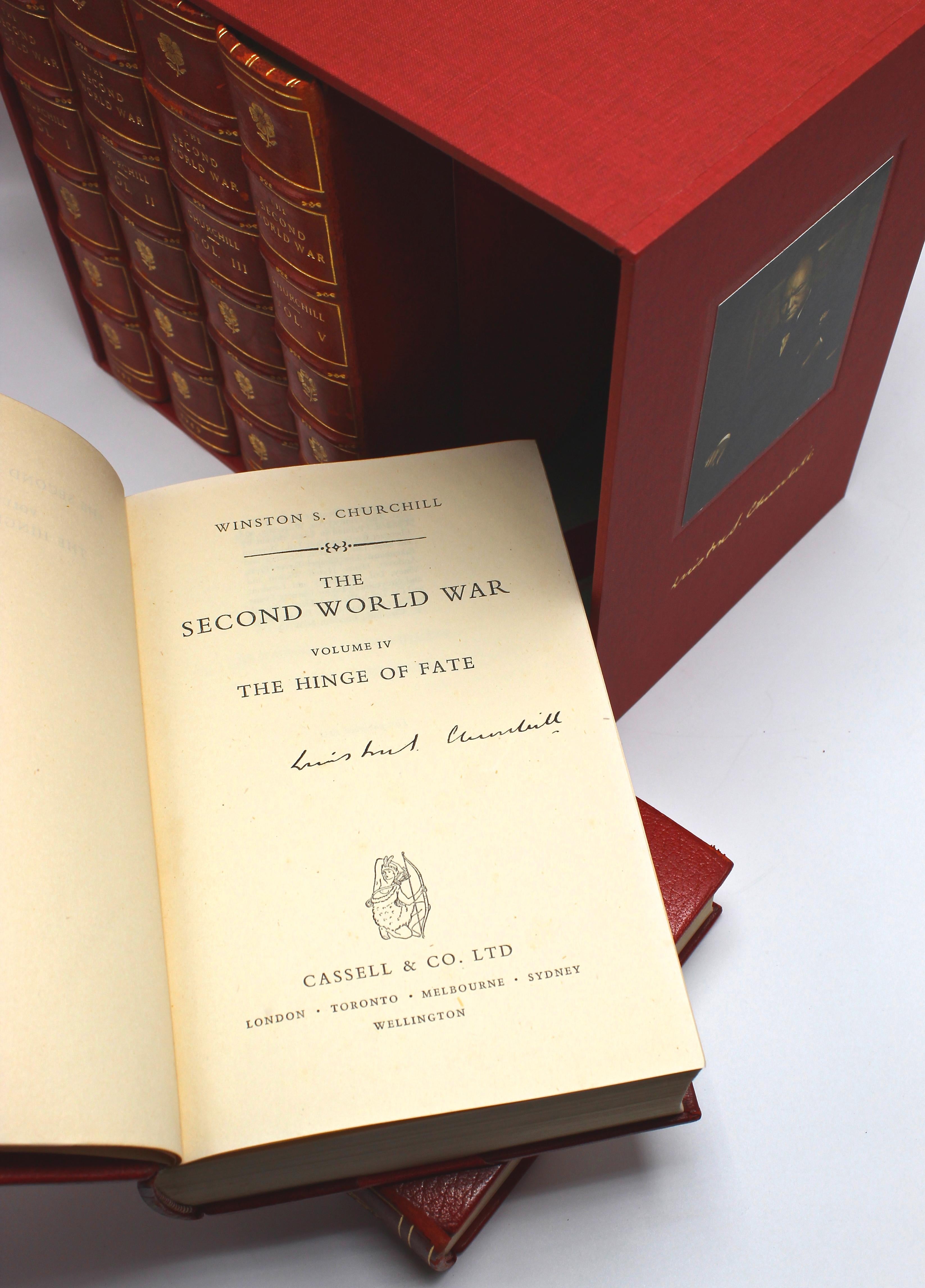 British The Second World War by Winston Churchill, First English Edition, Signed