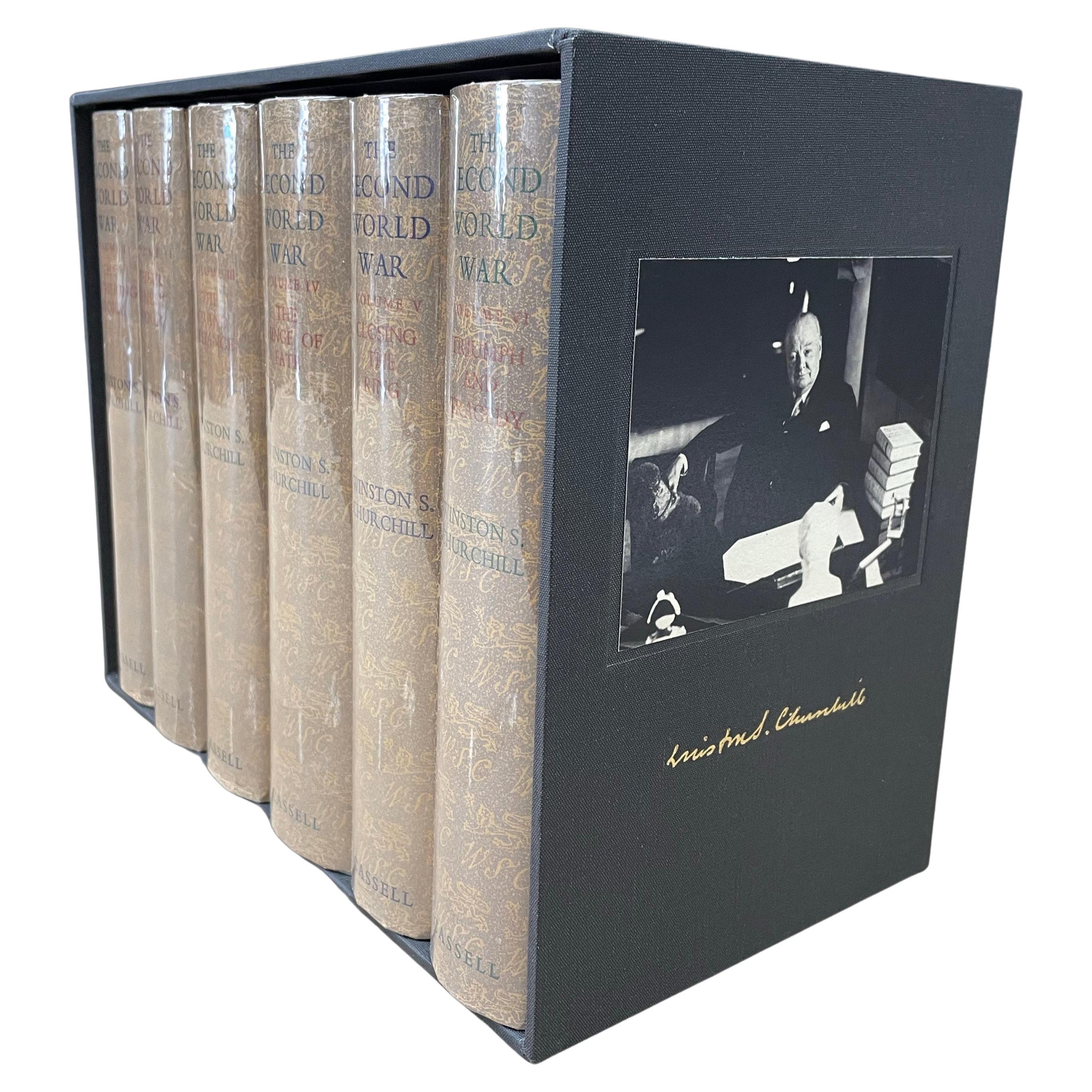 Der Zweite Weltkrieg von Winston Churchill, Erstausgabe, Original Aufbewahrungsbeutel