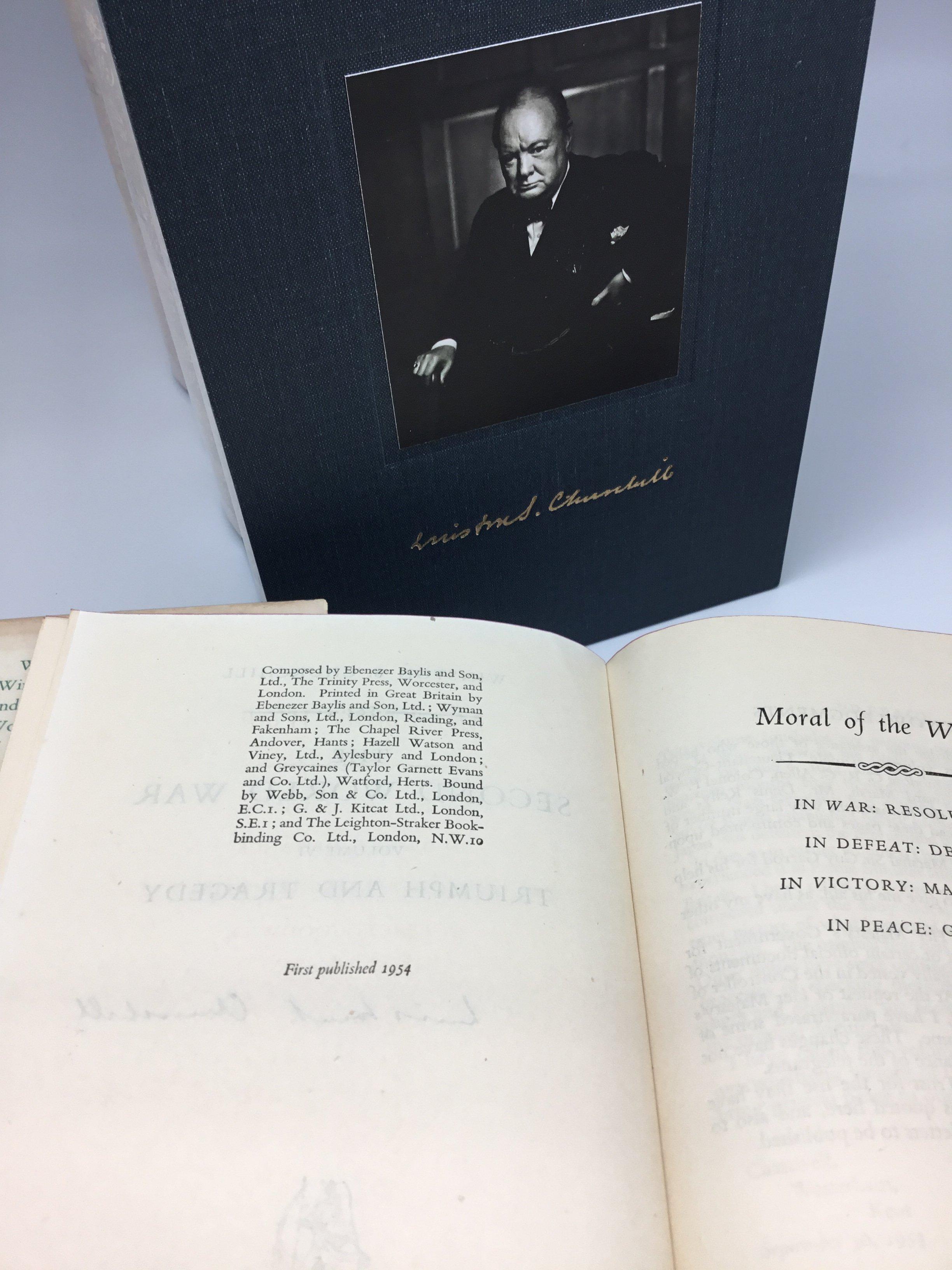 The Second World War, Signed by Winston Churchill, First Edition, 1948-1954 In Good Condition In Colorado Springs, CO