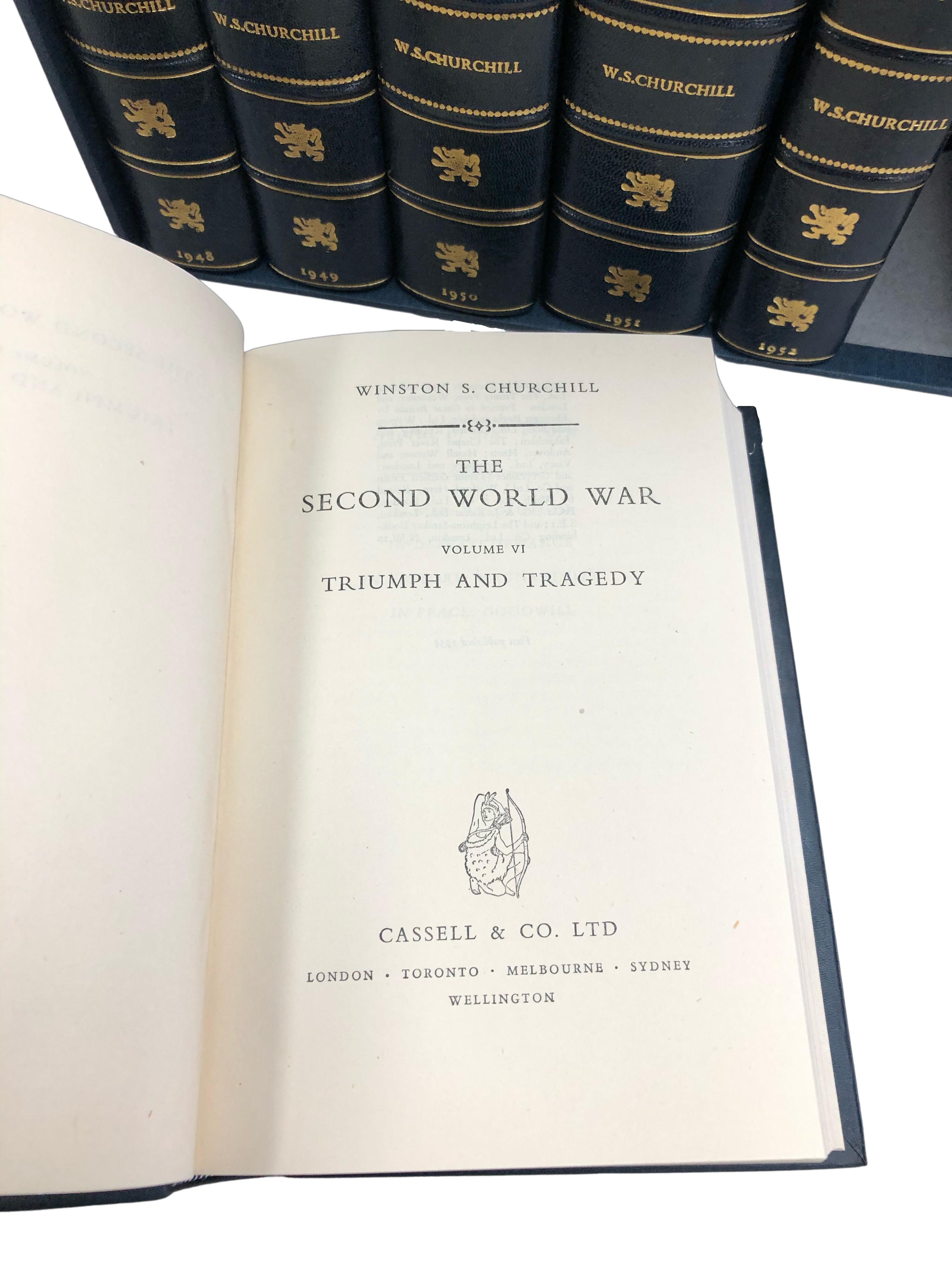 The Second World War, with Signed Note by Winston Churchill First Ed., 1945-1954 6