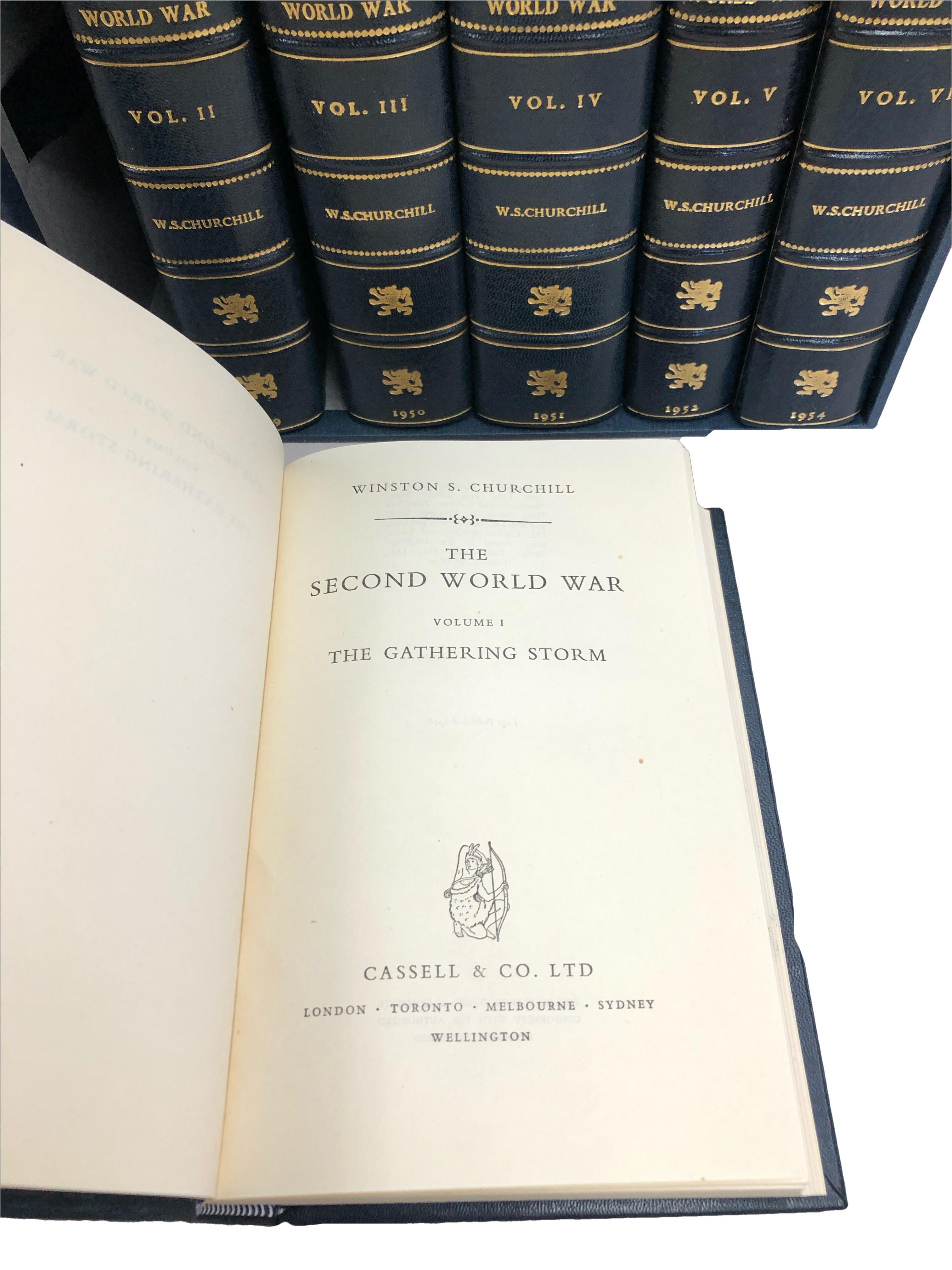 The Second World War, with Signed Note by Winston Churchill First Ed., 1945-1954 2