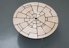 Secret Garden Round Table in Maple & Ebony, Italian Design by Ivan Paradisi