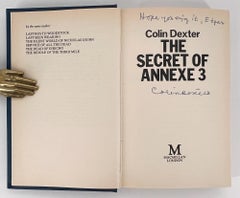 The Secret of Annexe Three by Colin Dexter – FIRST EDITION, Inscribed