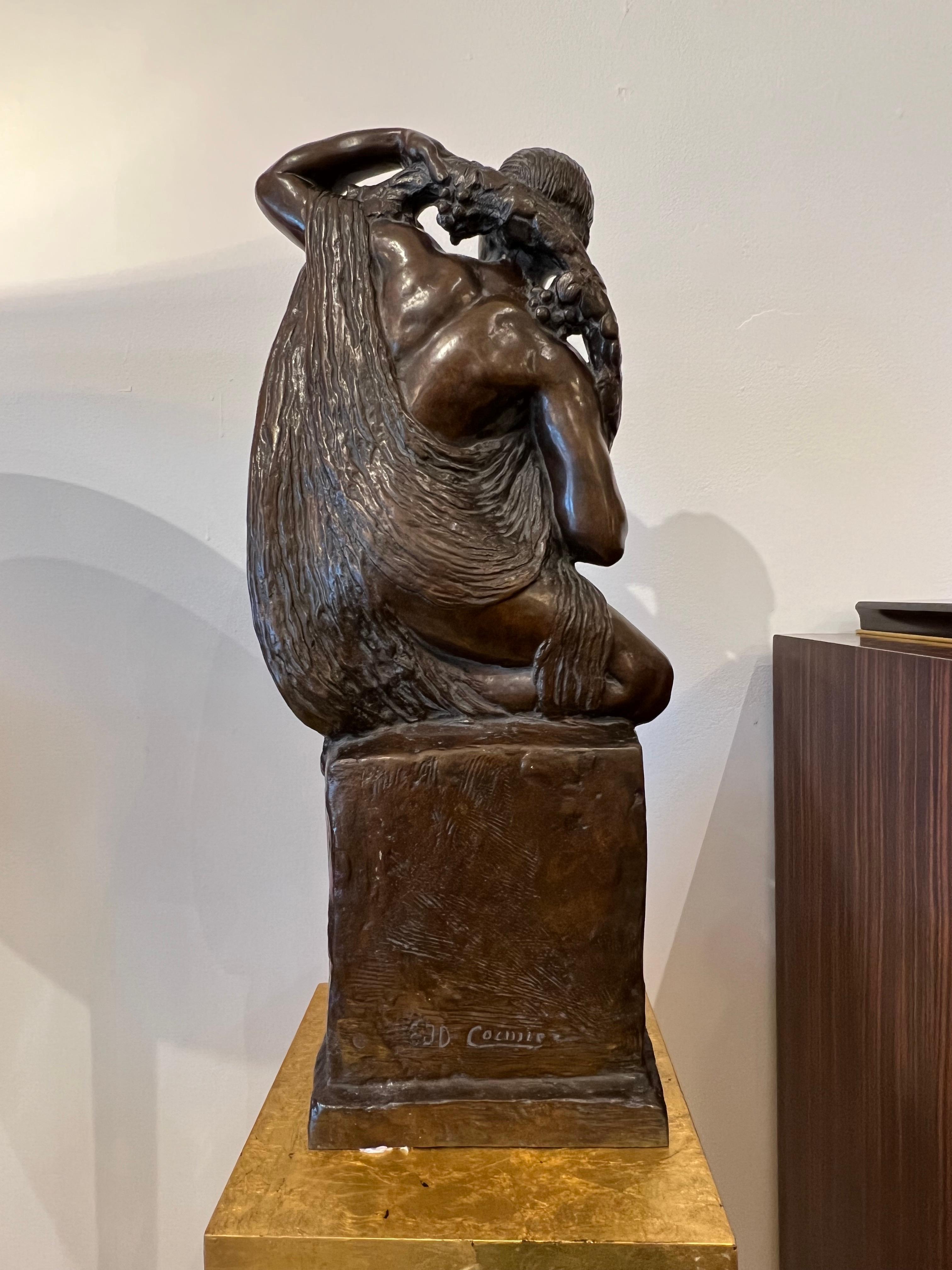 Bronze Art Deco The Seduction of Danae by Joe Descomps