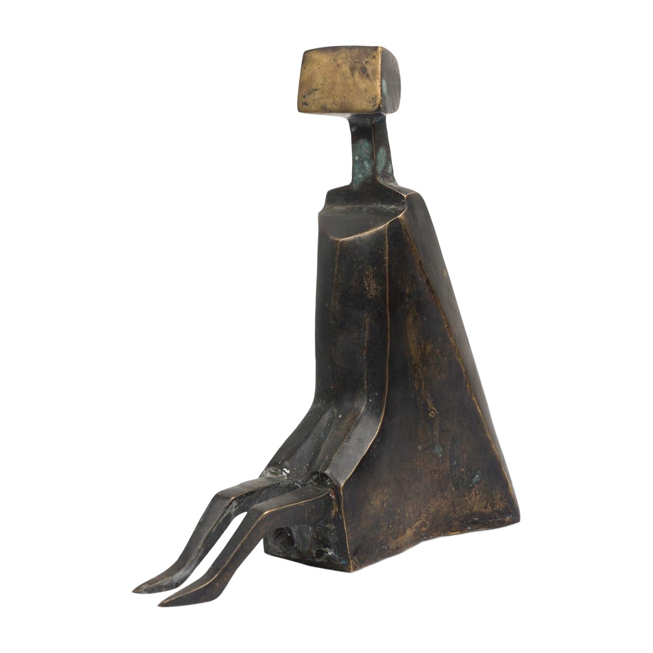 "The Seer" Limited Edition Bronze Brutalist Contemporary Figural Sculpture