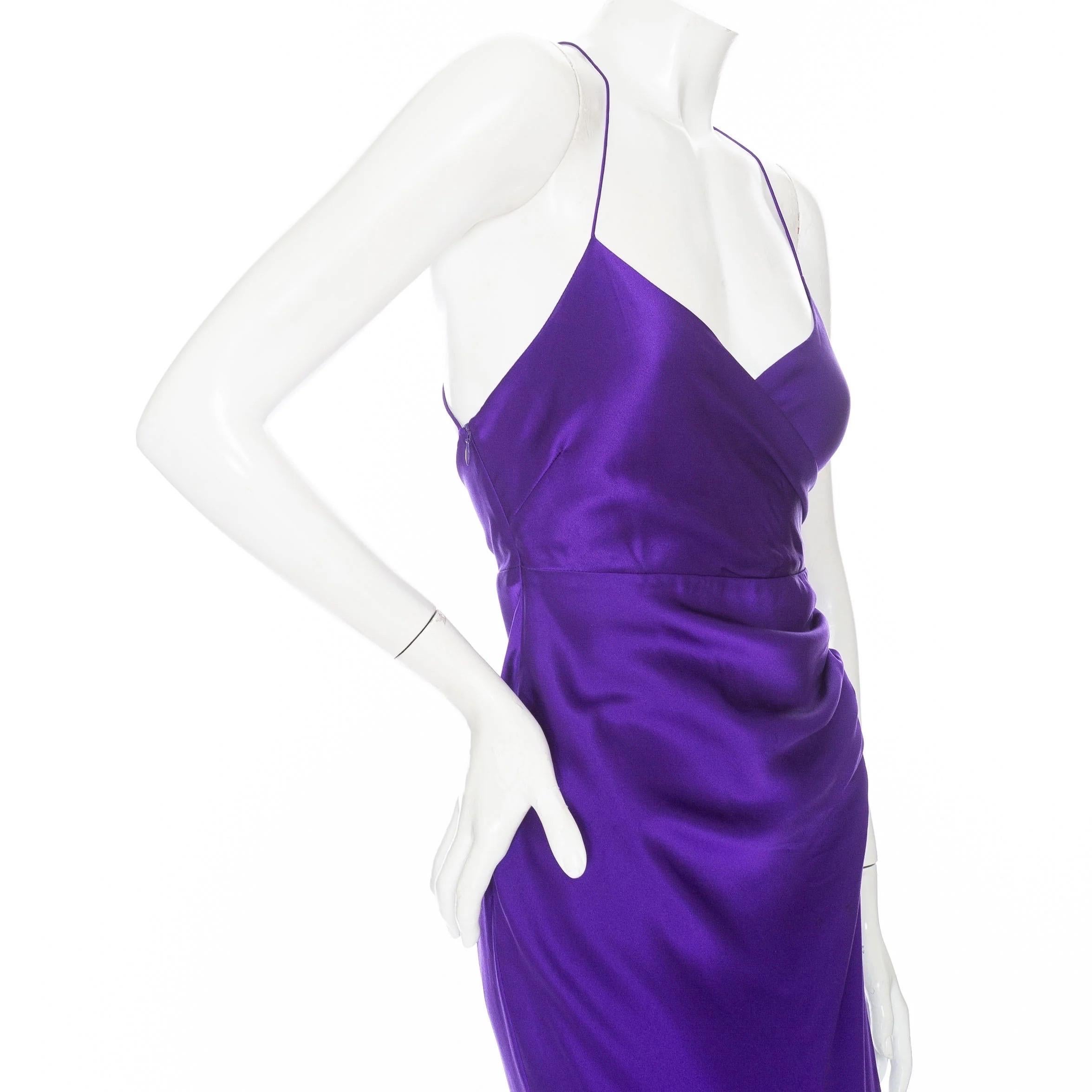 Women's The Sei Violet Silk Draped Slit Midi Dress