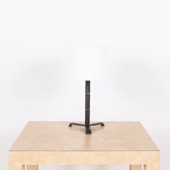 The 'Sellier' Stitched Black Leather Lamp by Design Frères