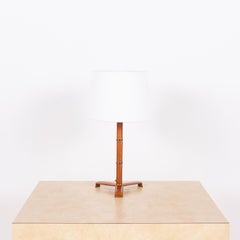 Lámpara de cuero marrón cosida "Sellier" de Design Frères