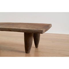 Hand Carved Wood Senufo Multipurpose Bench in Light Brown