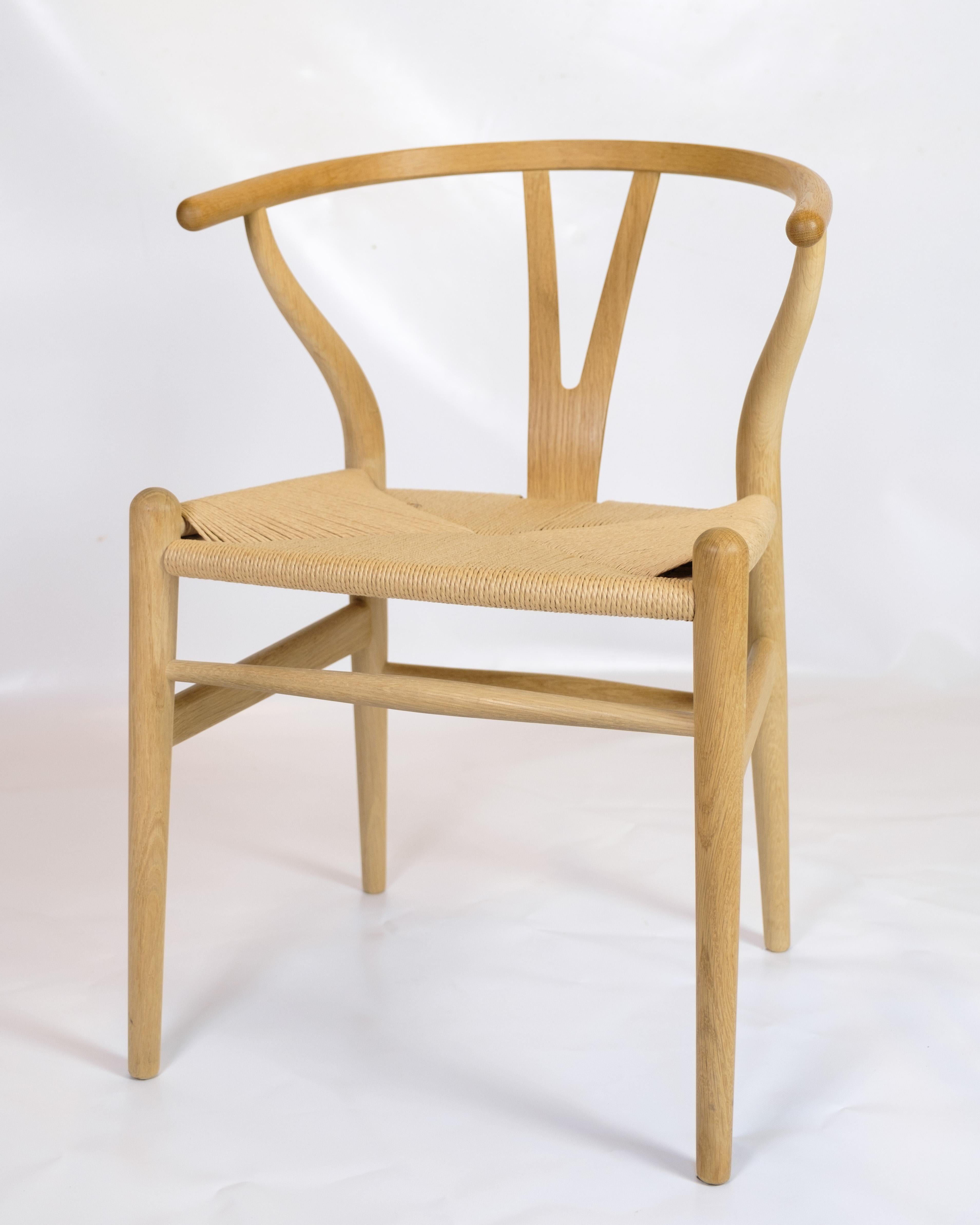 L'ensemble de 8 chaises Y, modèle CH24, design emblématique de Hans J. Wegner, 1950 Bon état - En vente à Lejre, DK