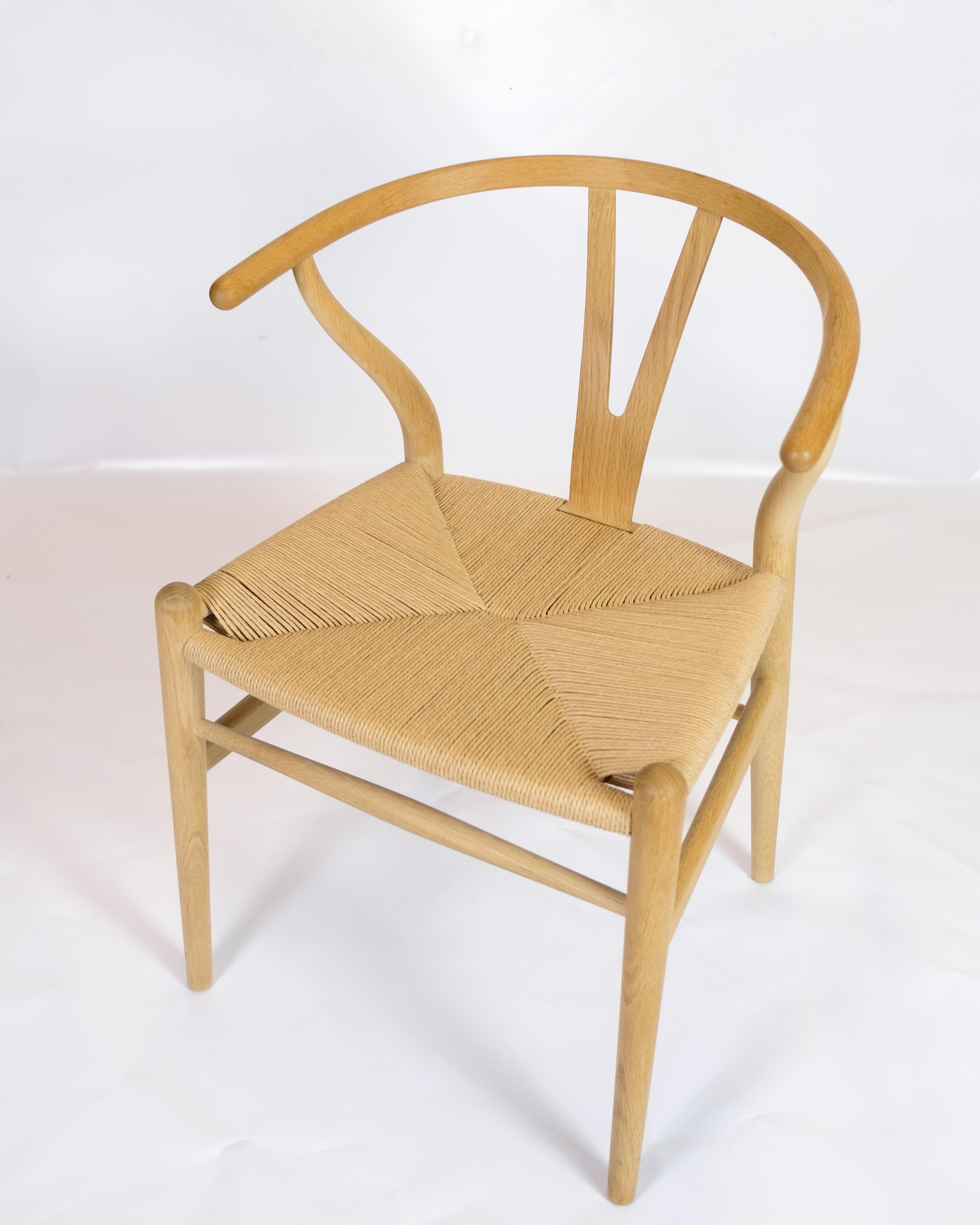 Mid-20th Century The set of 8 Y-chairs, model CH24, iconic design by Hans J. Wegner, 1950 For Sale