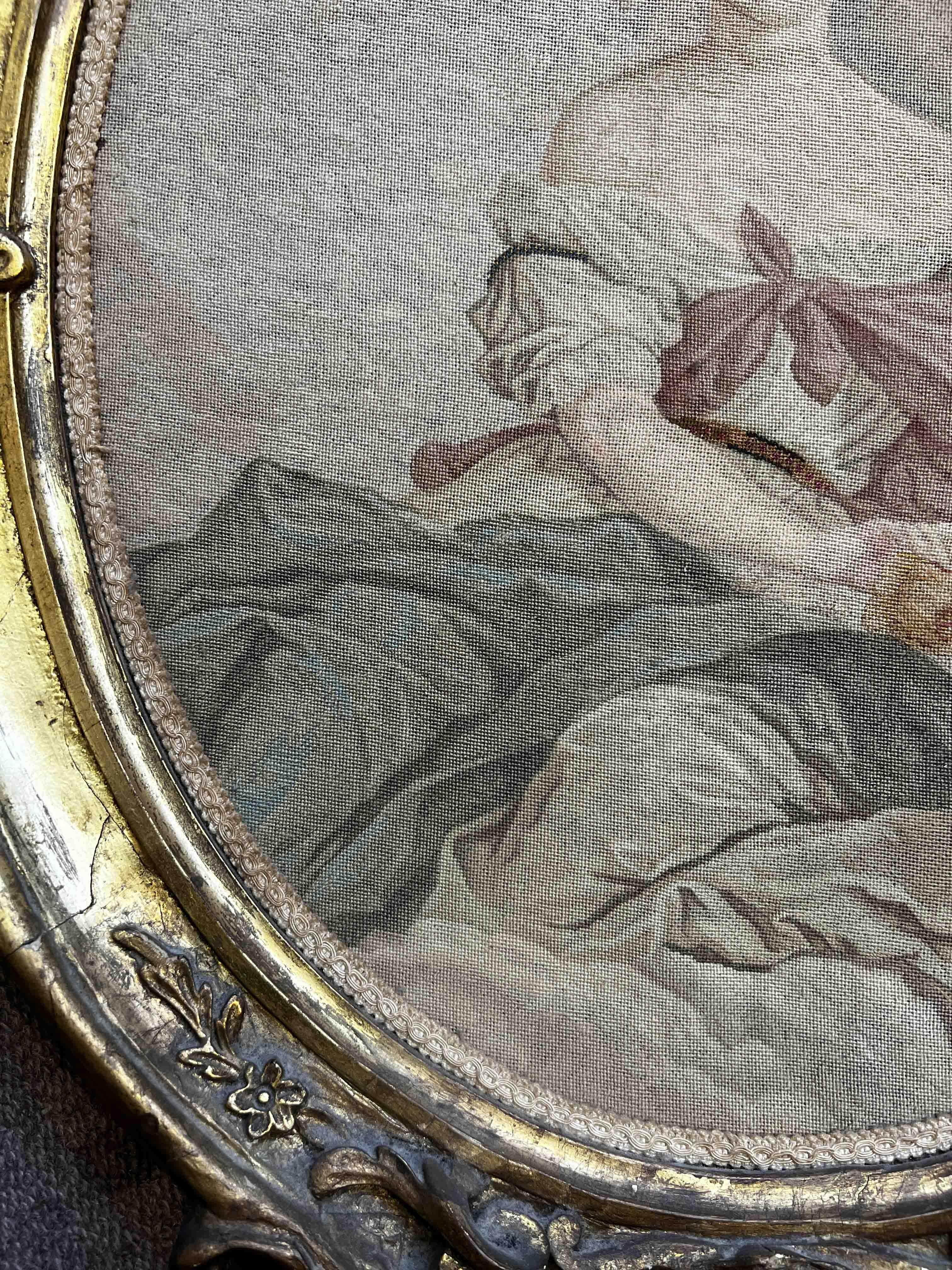 Aubusson The Set Of Table In Old Tapestry From 19TH Century  - N° 1188 For Sale