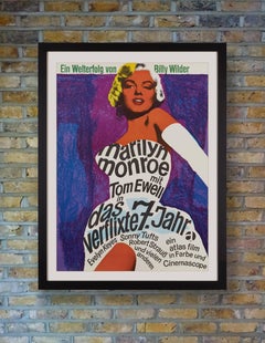 Affiche d'origine du film allemand The Seven Year Itch (Le chalumeau de sept ans), 1966